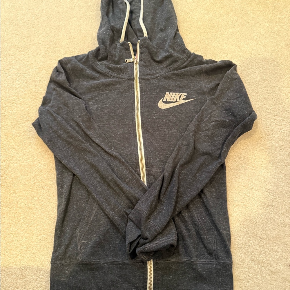 Nike Red and Gray Zip-Up Jacket